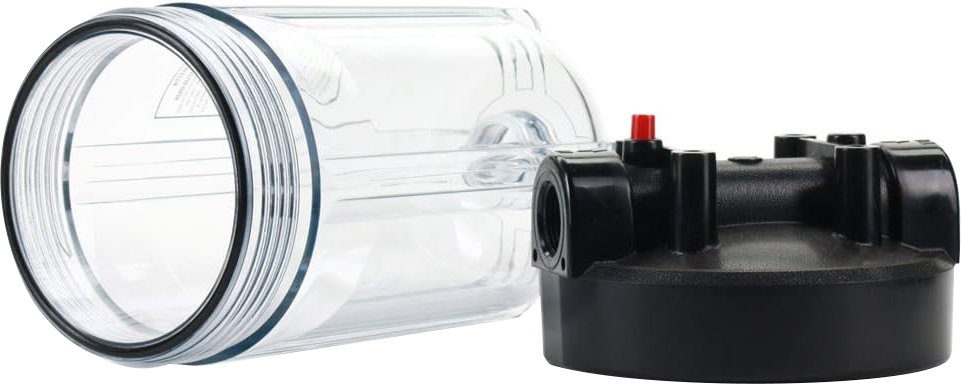 water filter clear open