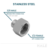 Reducer Male to Female (braided pipe - 1/2 " NPT)