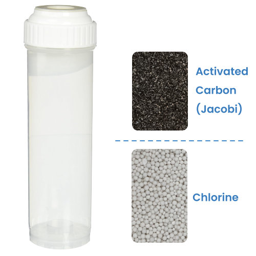 cl chlorine activated caron water filter